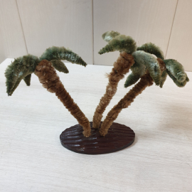 Игрушка "Пальмы", ткань и дерево, СССР. Картинка 1